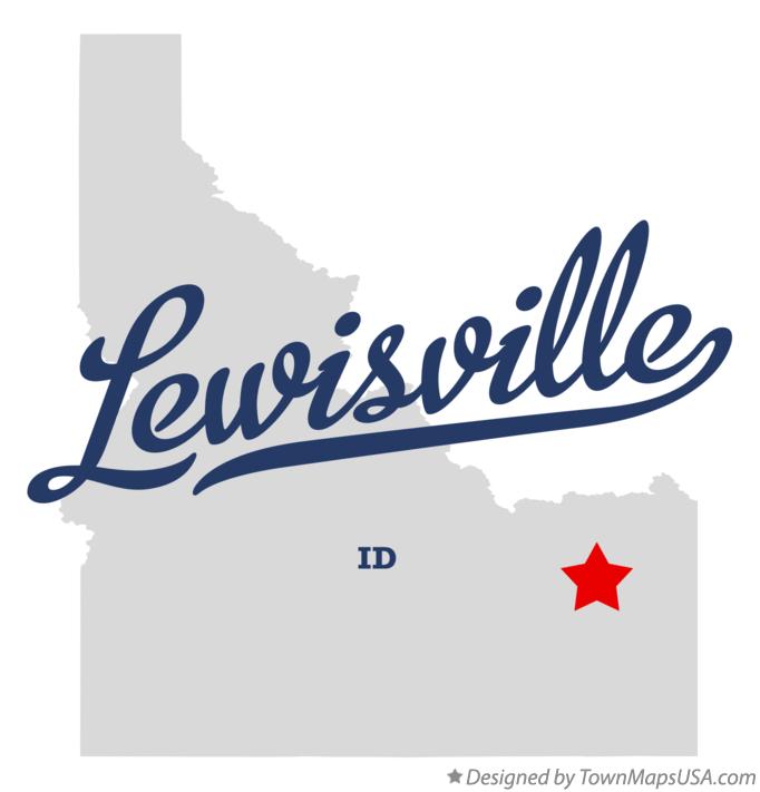 Map of Lewisville Idaho ID