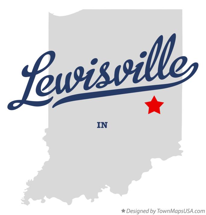 Map of Lewisville Indiana IN
