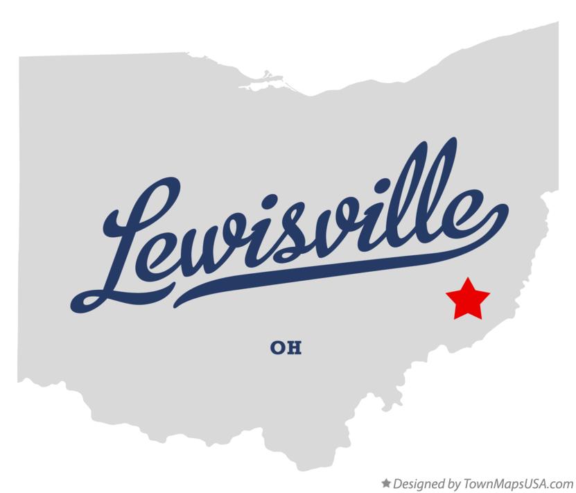 Map of Lewisville Ohio OH