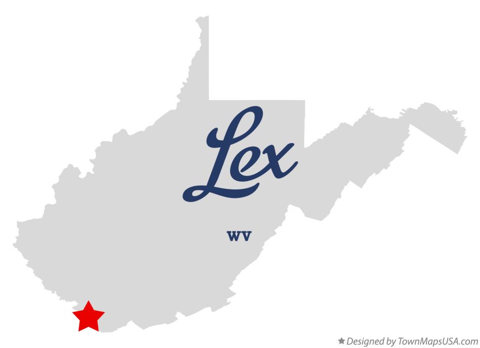 Map of Lex West Virginia WV