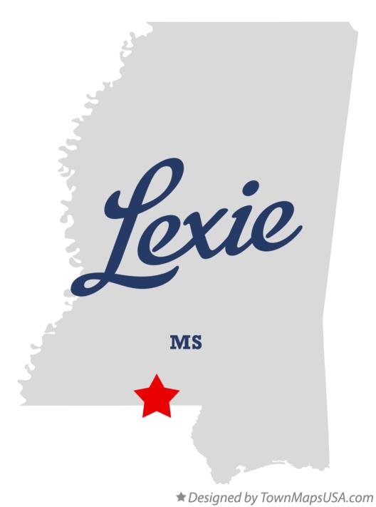 Map of Lexie Mississippi MS