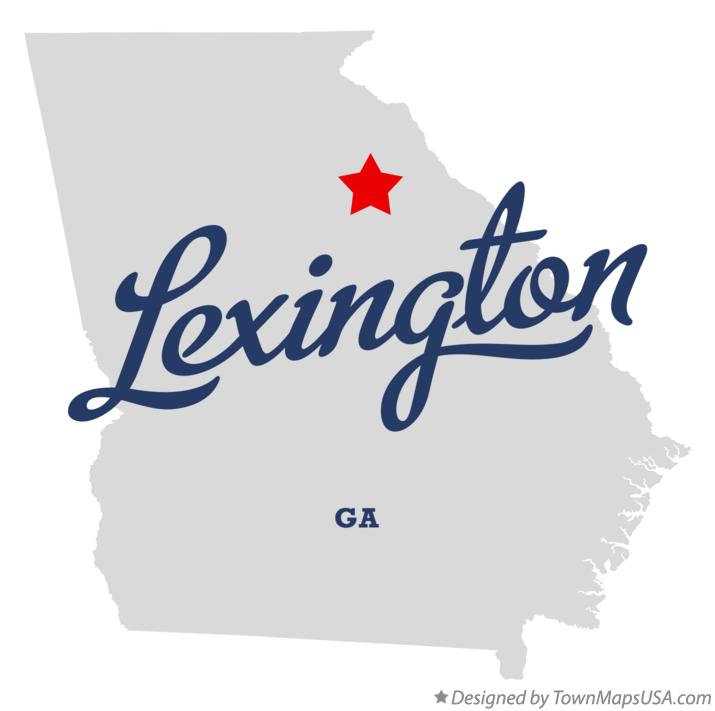 Map of Lexington Georgia GA