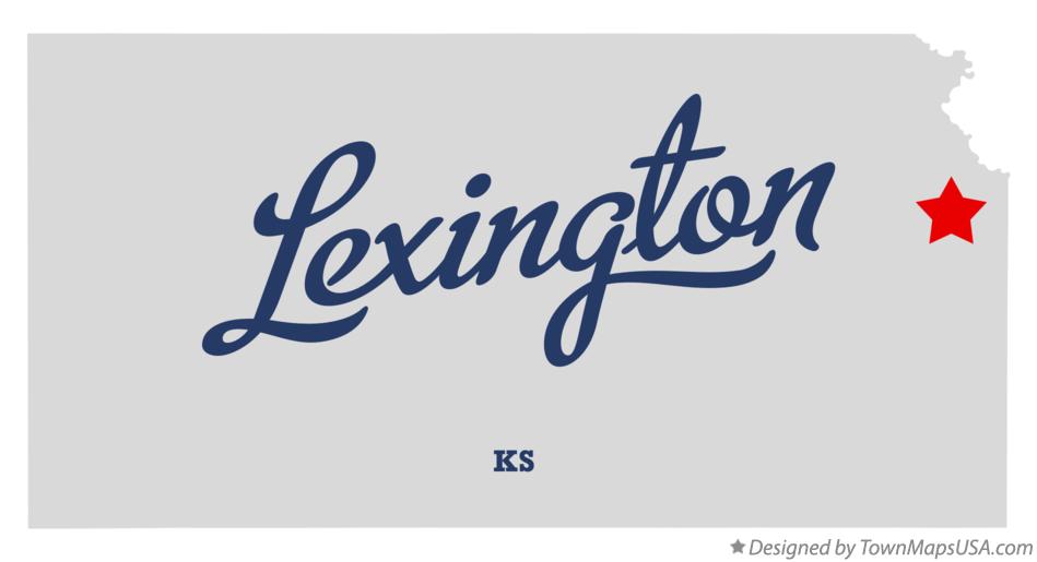 Map of Lexington Kansas KS