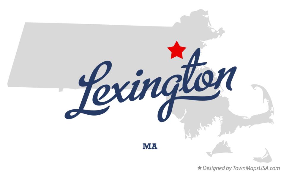 Map of Lexington Massachusetts MA