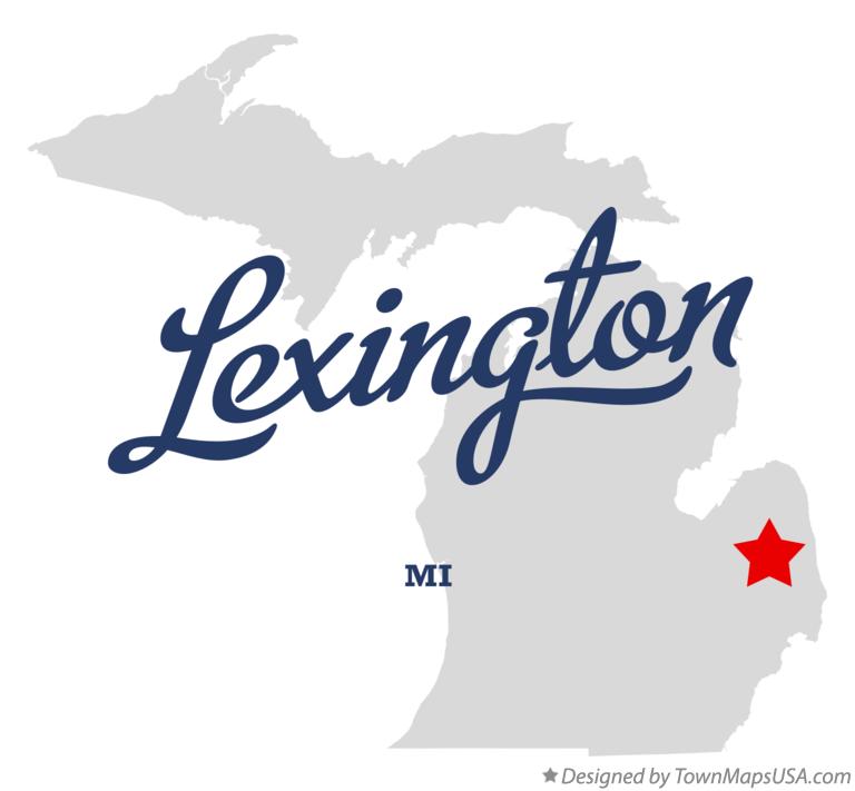 Map of Lexington Michigan MI