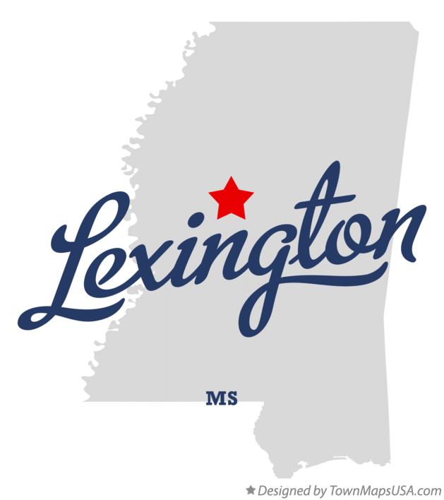 Map of Lexington Mississippi MS