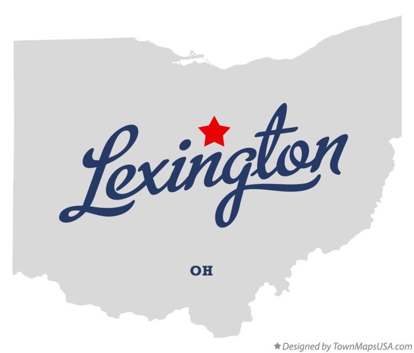 Map of Lexington Ohio OH