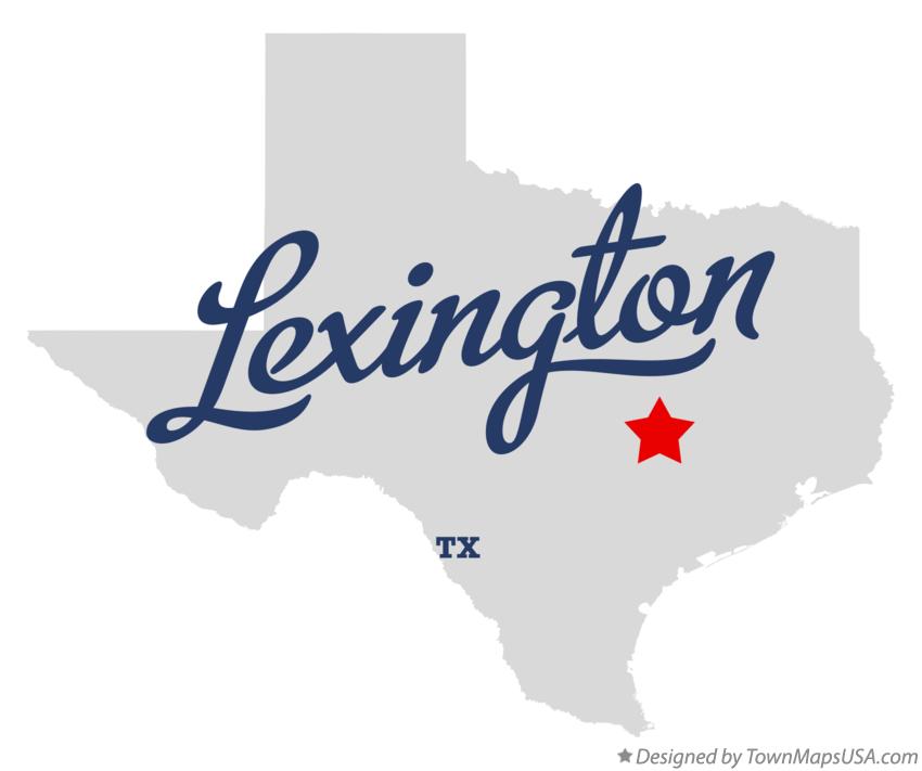 Map of Lexington Texas TX