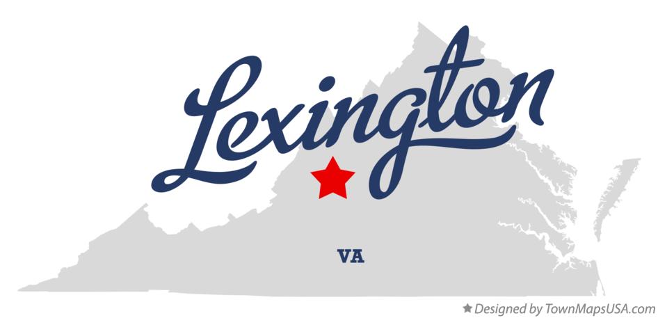 Map of Lexington Virginia VA