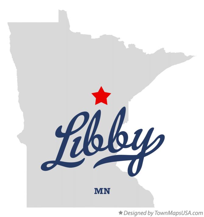 Map of Libby Minnesota MN