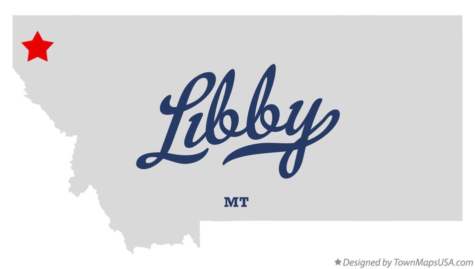 Map of Libby Montana MT