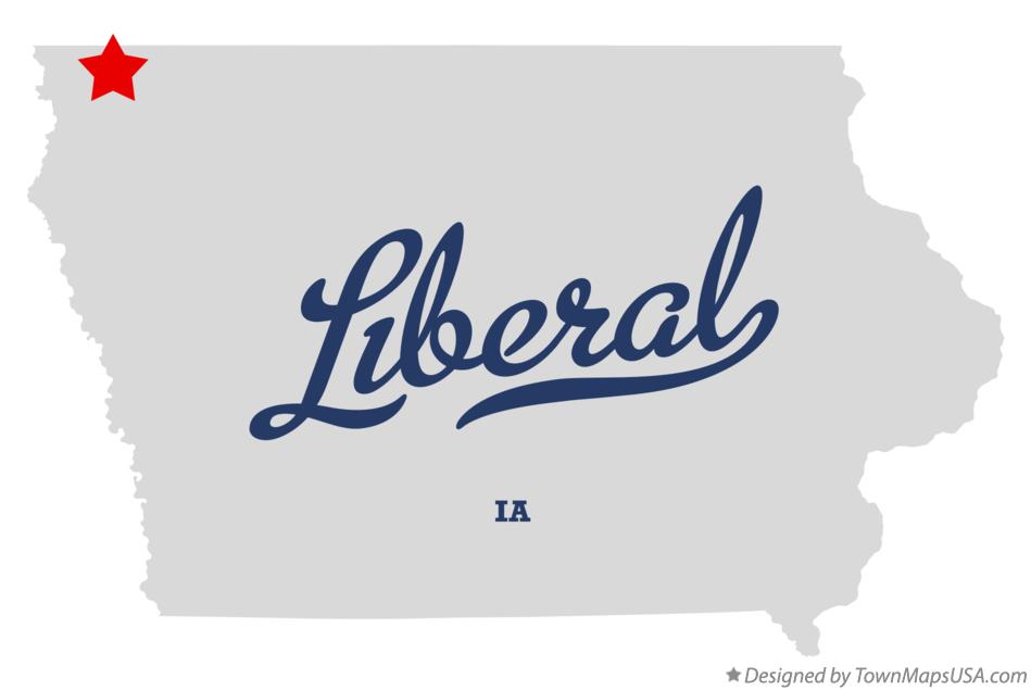 Map of Liberal Iowa IA