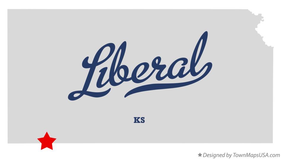 Map of Liberal Kansas KS