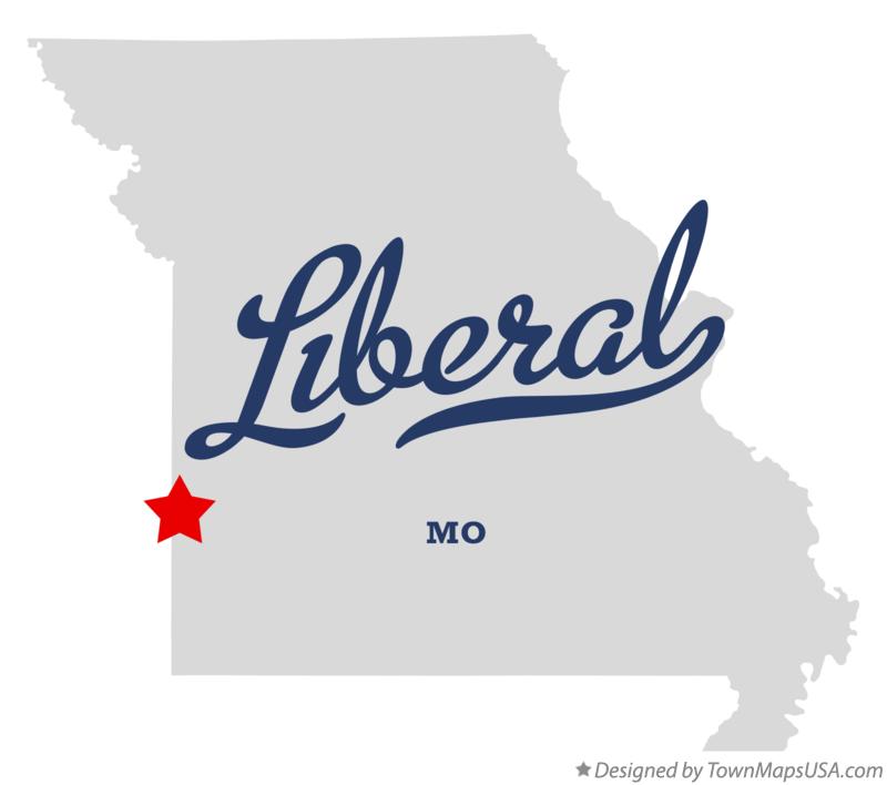 Map of Liberal Missouri MO