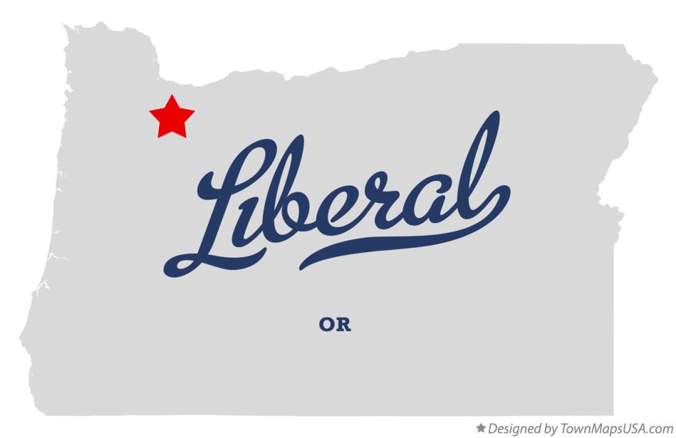 Map of Liberal Oregon OR