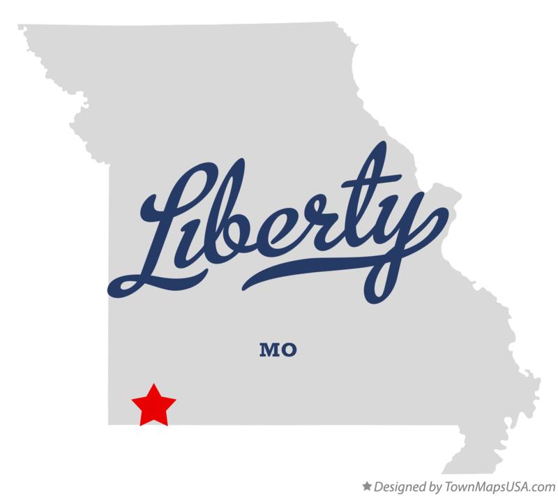Map of Liberty Missouri MO