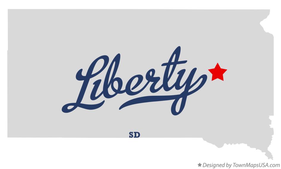 Map of Liberty South Dakota SD