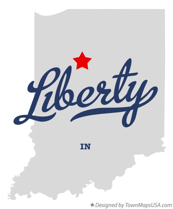 Map of Liberty Indiana IN