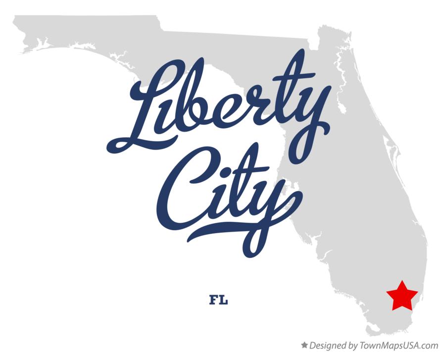 Map of Liberty City Florida FL