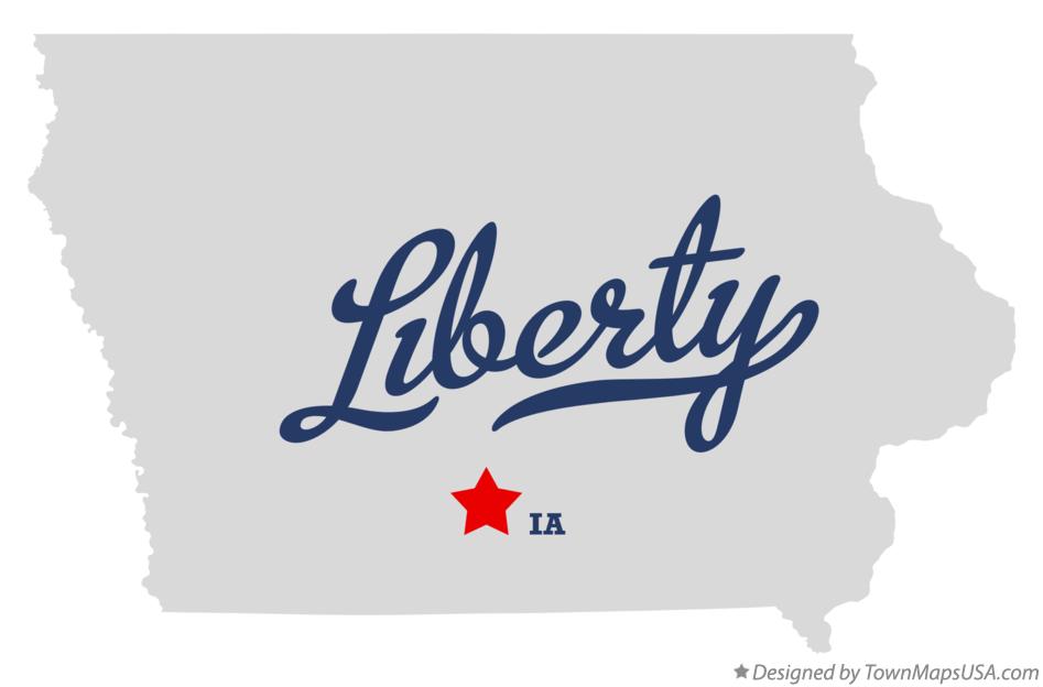 Map of Liberty Iowa IA