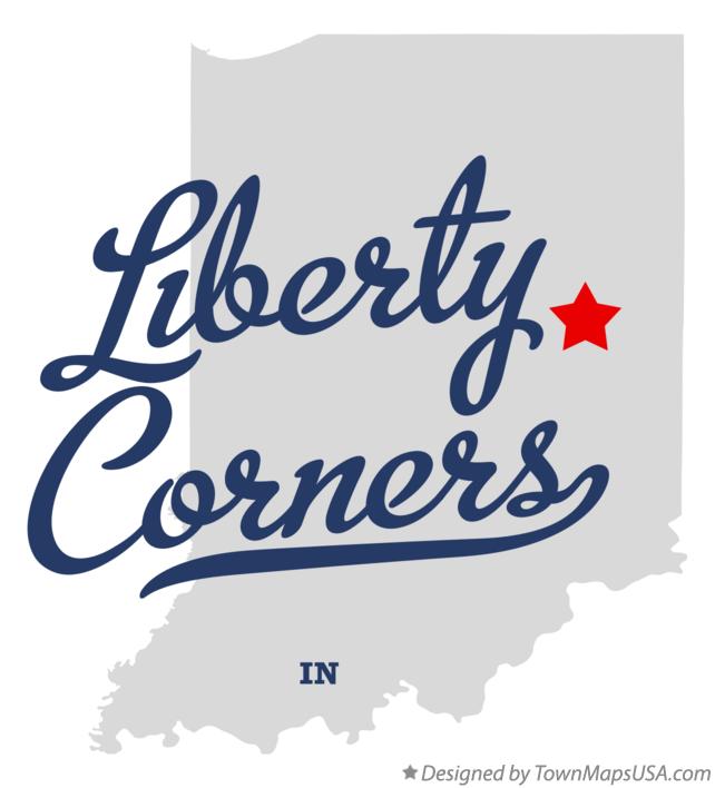 Map of Liberty Corners Indiana IN