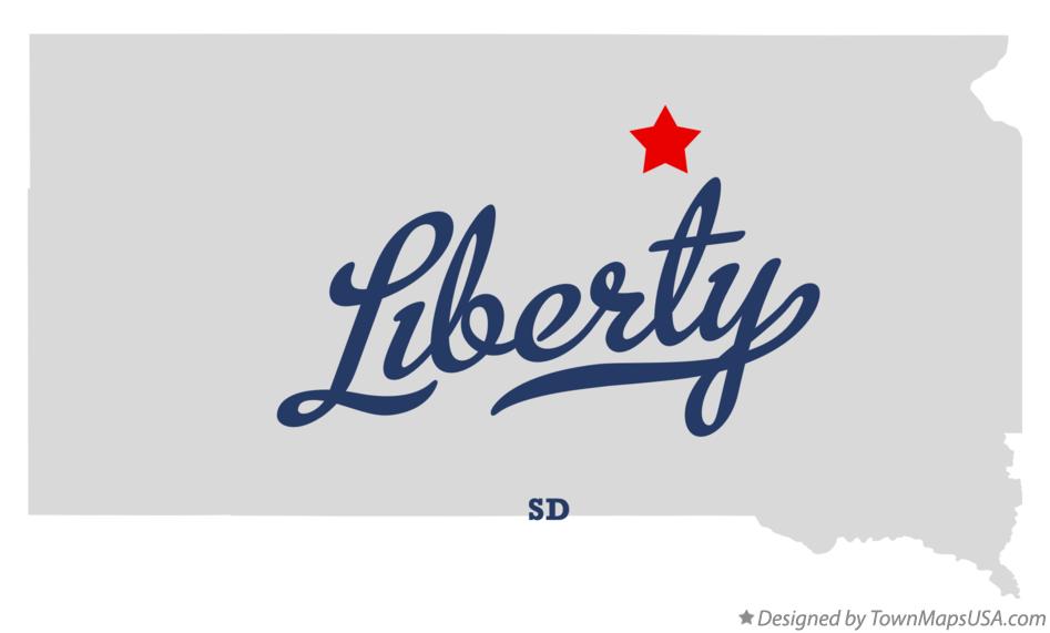 Map of Liberty South Dakota SD