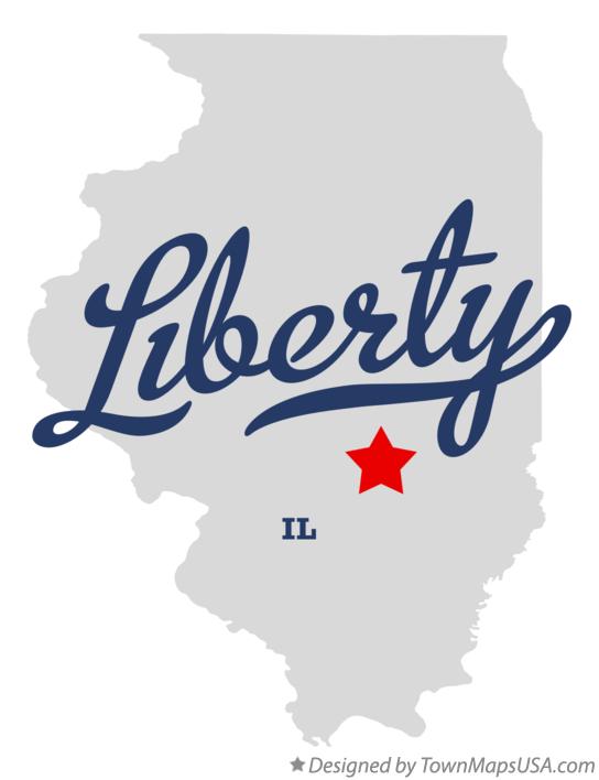 Map of Liberty Illinois IL