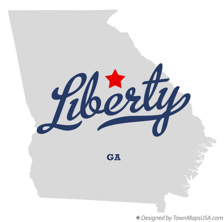 Map of Liberty Georgia GA
