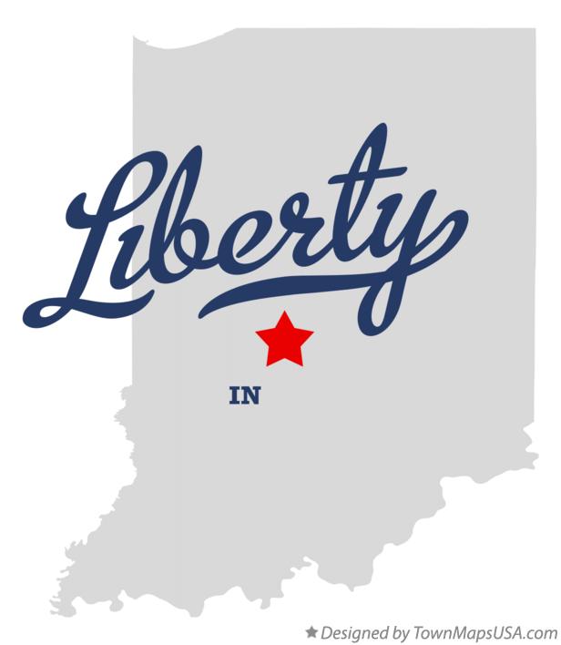 Map of Liberty Indiana IN