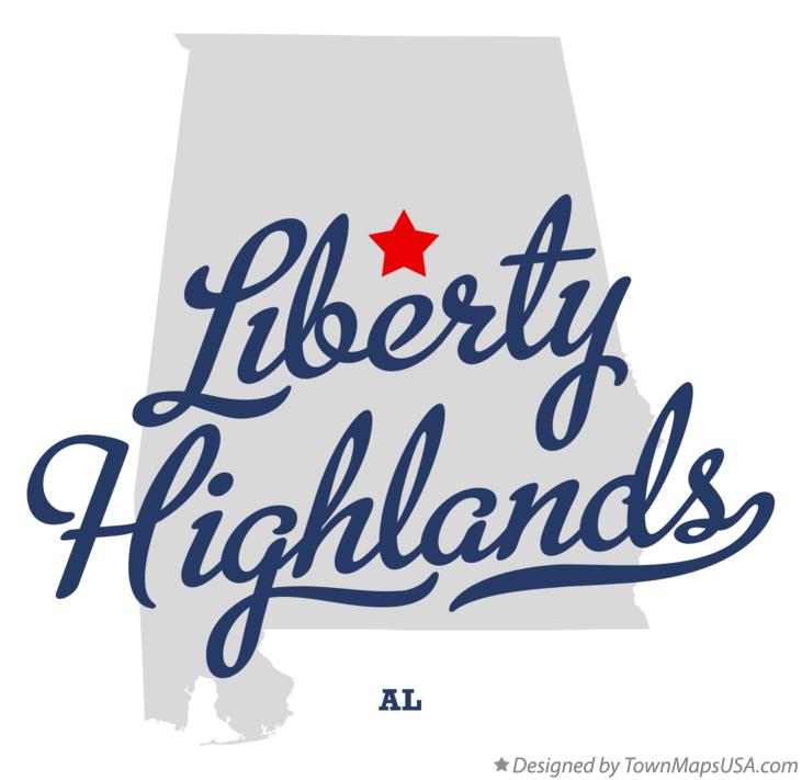 Map of Liberty Highlands Alabama AL