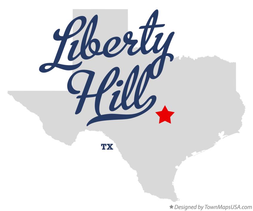 Map of Liberty Hill Texas TX