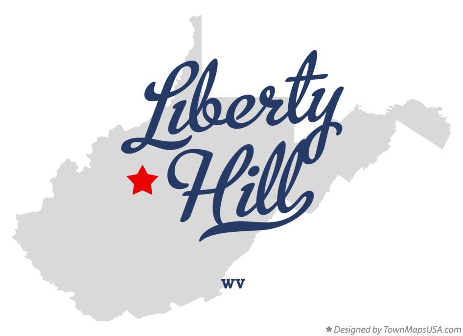Map of Liberty Hill West Virginia WV
