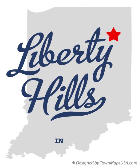 Map of Liberty Hills Indiana IN