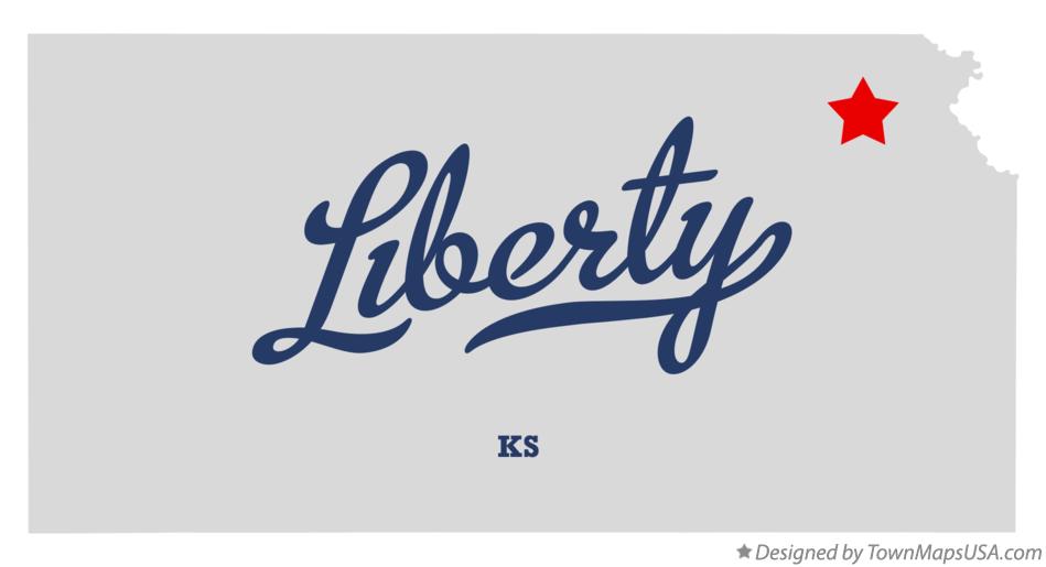 Map of Liberty Kansas KS
