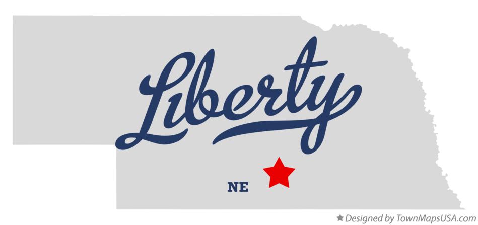 Map of Liberty Nebraska NE
