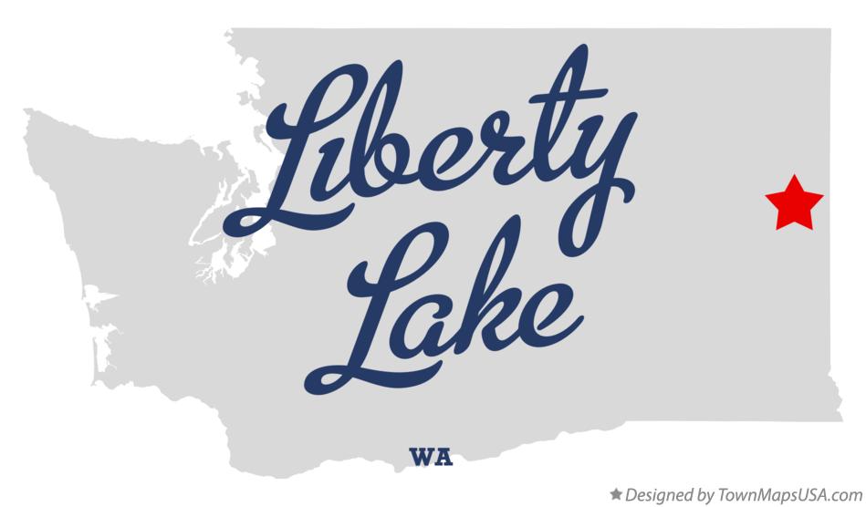 Map of Liberty Lake Washington WA