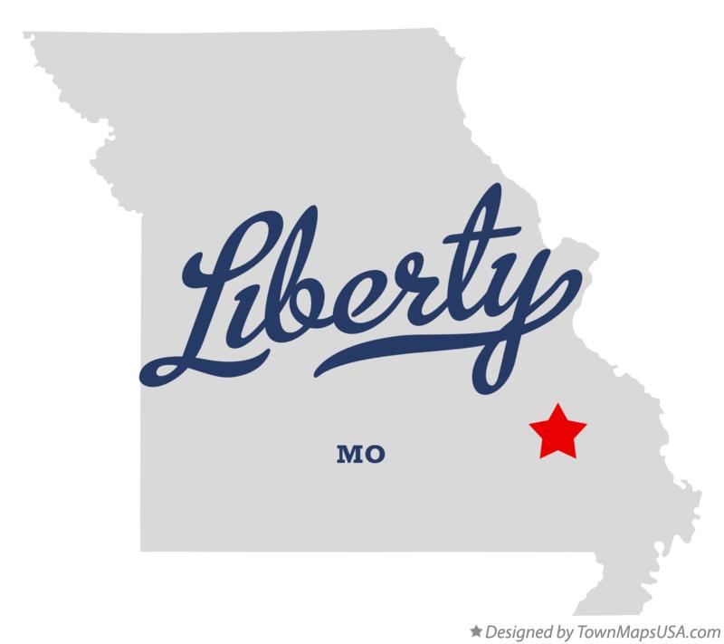 Map of Liberty Missouri MO