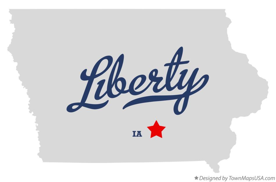Map of Liberty Iowa IA