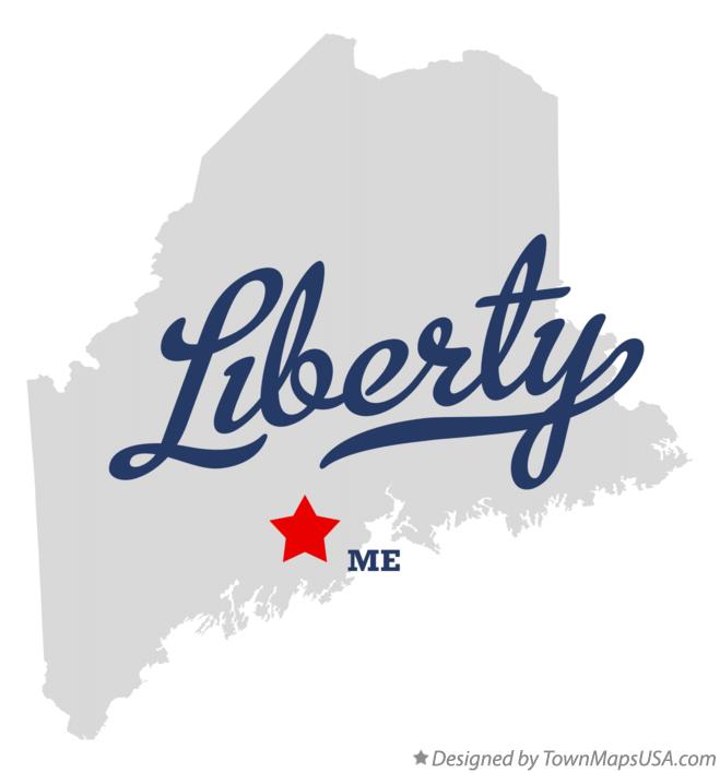 Map of Liberty Maine ME