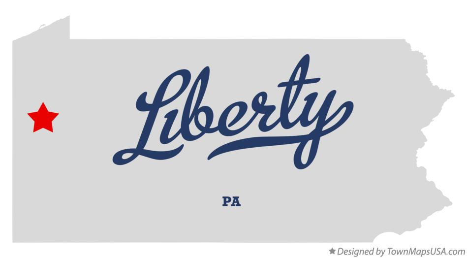 Map of Liberty Pennsylvania PA