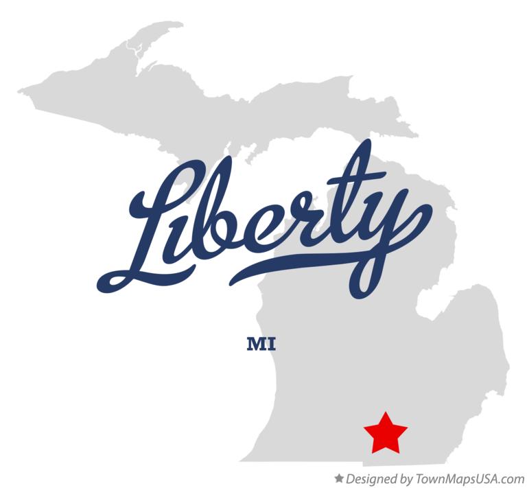 Map of Liberty Michigan MI