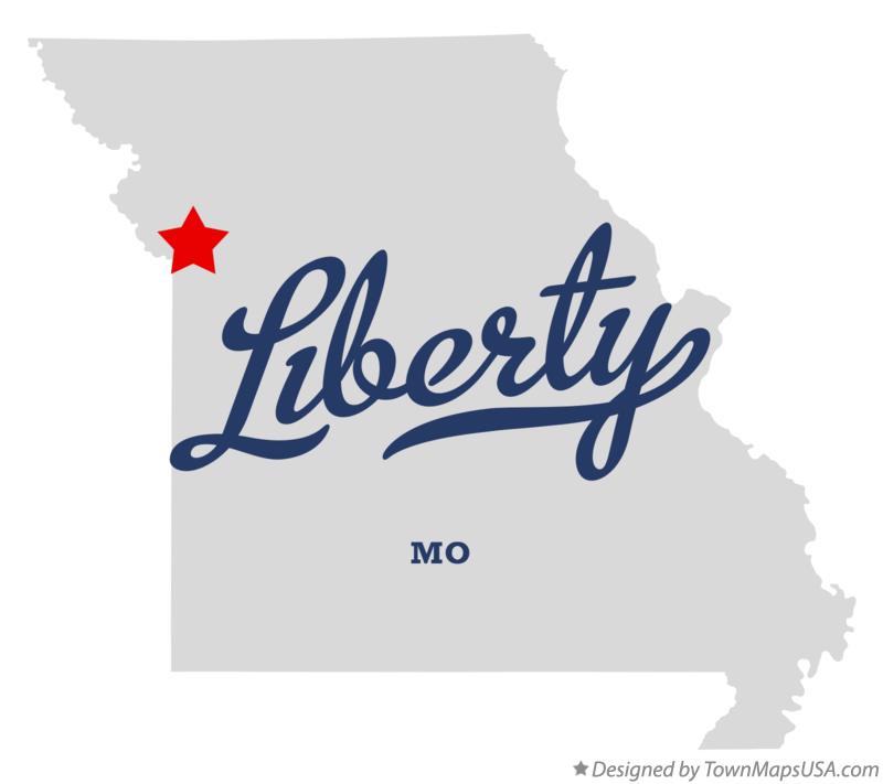 Map of Liberty Missouri MO