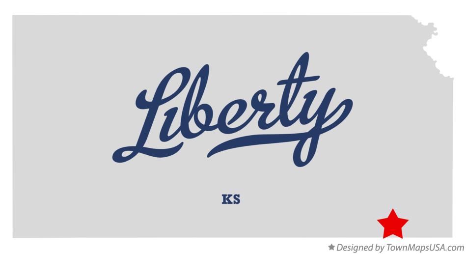 Map of Liberty Kansas KS