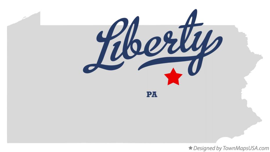 Map of Liberty Pennsylvania PA