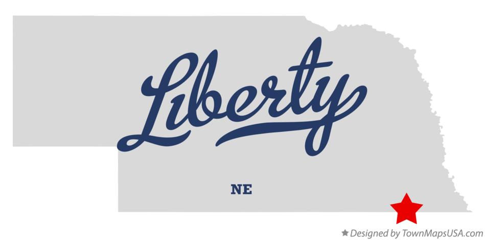 Map of Liberty Nebraska NE
