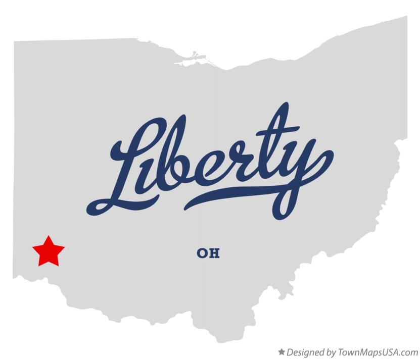 Map of Liberty Ohio OH
