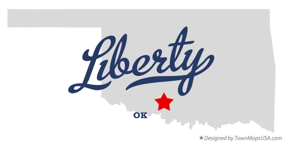 Map of Liberty Oklahoma OK