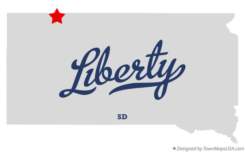 Map of Liberty South Dakota SD