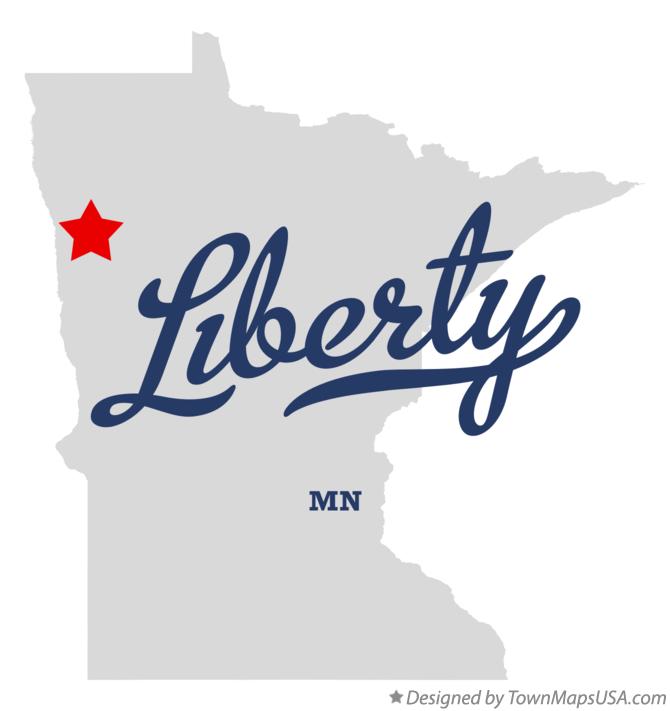 Map of Liberty Minnesota MN