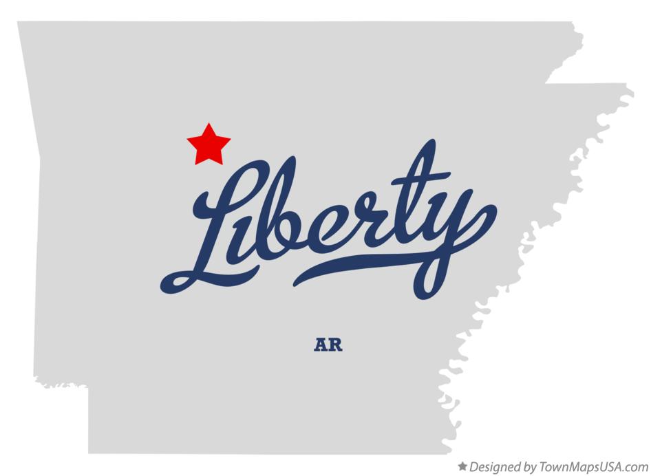 Map of Liberty Arkansas AR